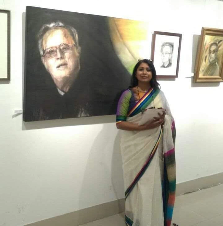 Portrait painting by Swagata Bose